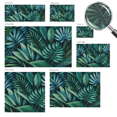 Premium photo wallpaper with a tropical leaves motif