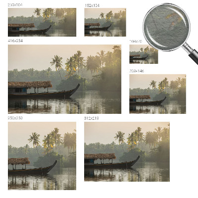 Photo wallpaper with a tropical haven motif