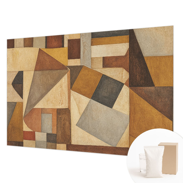 Non-woven photo wallpaper with a geometric abstraction design