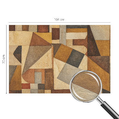 Non-woven photo wallpaper with a geometric abstraction design