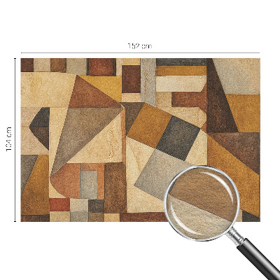 Non-woven photo wallpaper with a geometric abstraction design