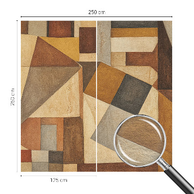 Non-woven photo wallpaper with a geometric abstraction design
