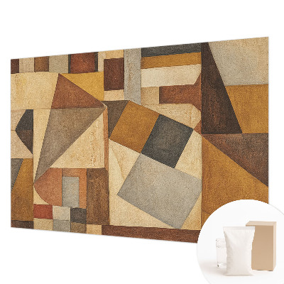 Non-woven photo wallpaper with a geometric abstraction design
