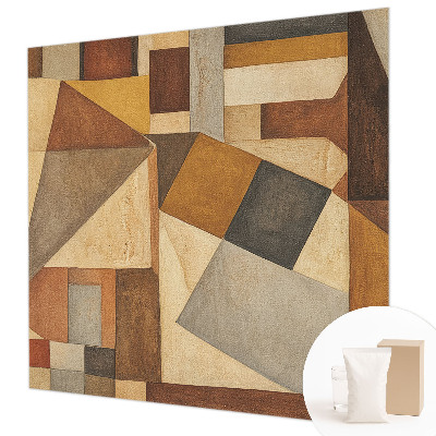 Non-woven photo wallpaper with a geometric abstraction design