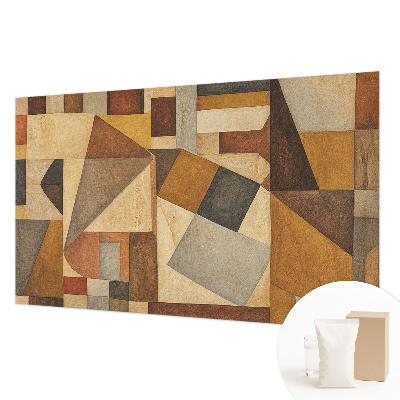 Non-woven photo wallpaper with a geometric abstraction design