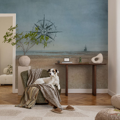 Wall mural with a nautical adventures design