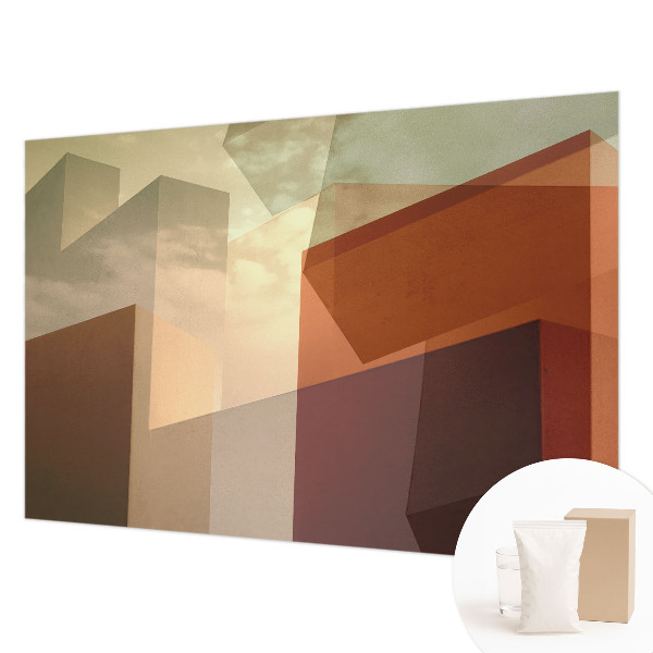 Wallpaper mural with abstract shapes