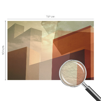 Wallpaper mural with abstract shapes