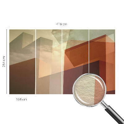 Wallpaper mural with abstract shapes
