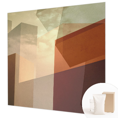 Wallpaper mural with abstract shapes