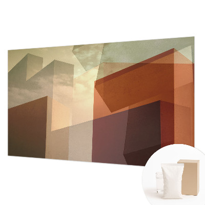 Wallpaper mural with abstract shapes
