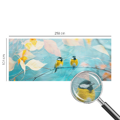 Photo wallpaper with a spring birds motif