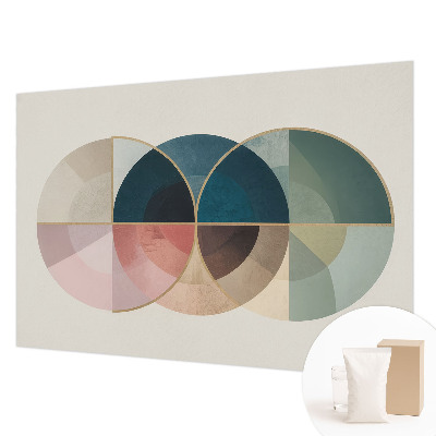 Photo wall mural with a geometric elegant design
