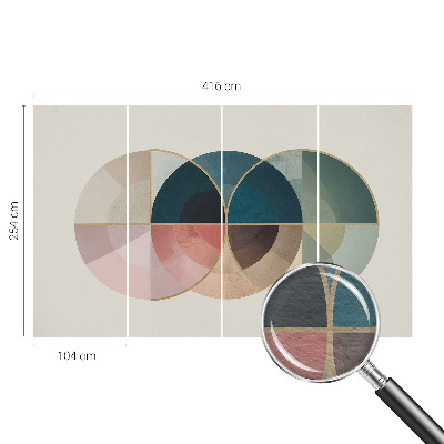 Photo wall mural with a geometric elegant design