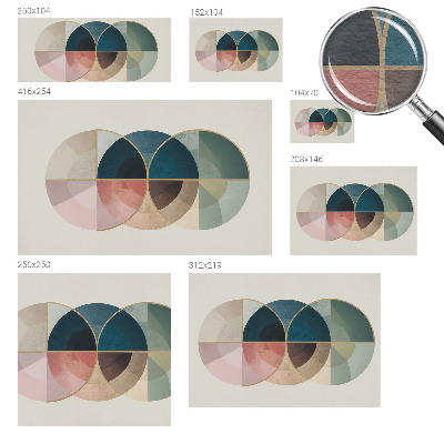 Photo wall mural with a geometric elegant design