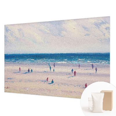 Wall mural for bedroom with a seascape design