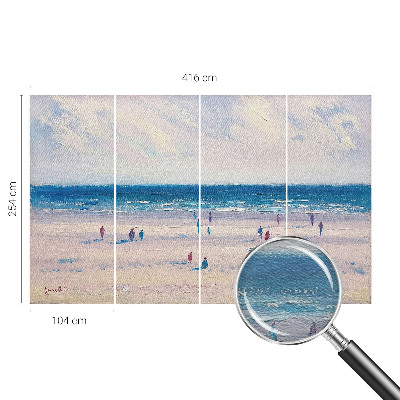 Wall mural for bedroom with a seascape design