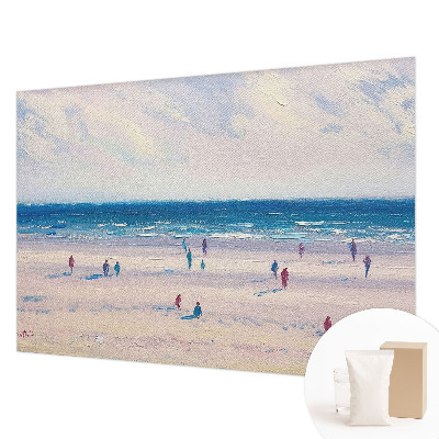 Wall mural for bedroom with a seascape design