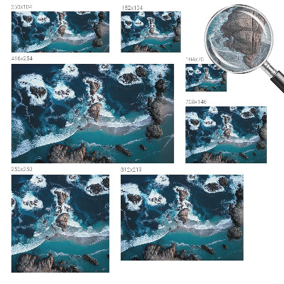 Bedroom wall mural wallpaper with an ocean waves design