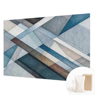 Wallpaper mural for living room with an abstract geometric design