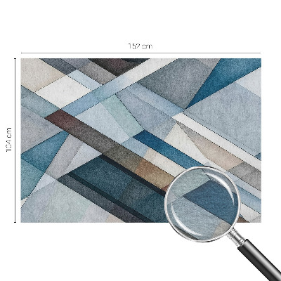 Wallpaper mural for living room with an abstract geometric design