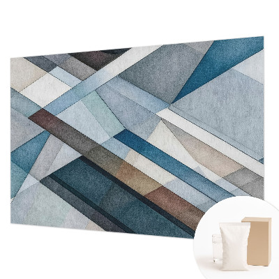 Wallpaper mural for living room with an abstract geometric design