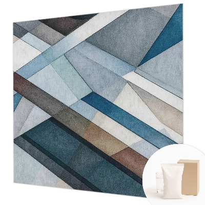Wallpaper mural for living room with an abstract geometric design