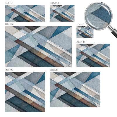 Wallpaper mural for living room with an abstract geometric design