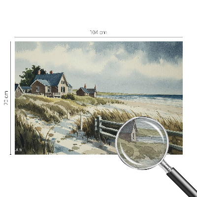 Wall mural for living room with a beach dunes motif
