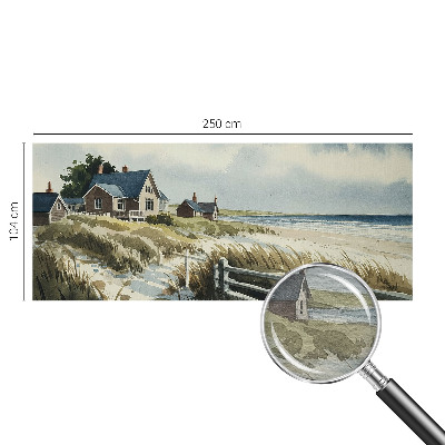 Wall mural for living room with a beach dunes motif