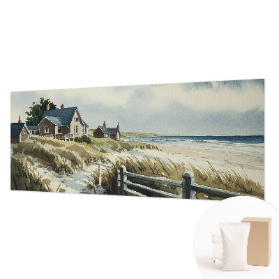 Wall mural for living room with a beach dunes motif