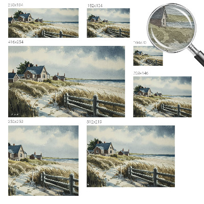 Wall mural for living room with a beach dunes motif