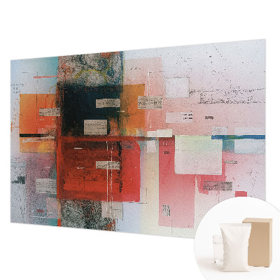 Large wall mural with an abstract composition