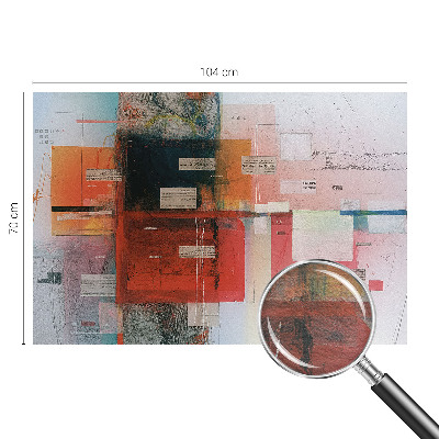 Large wall mural with an abstract composition