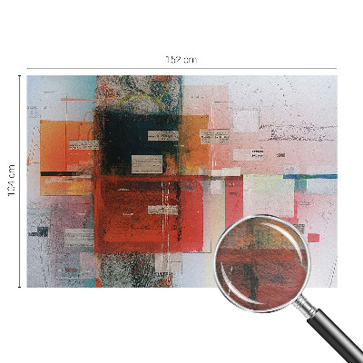 Large wall mural with an abstract composition