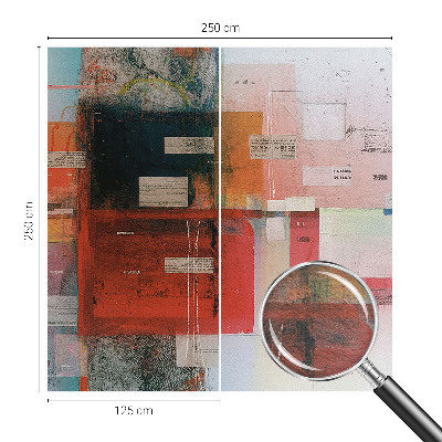 Large wall mural with an abstract composition
