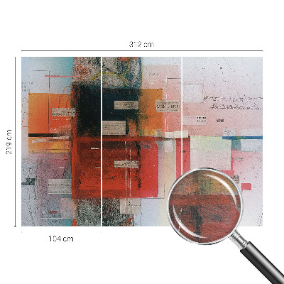 Large wall mural with an abstract composition