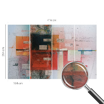 Large wall mural with an abstract composition