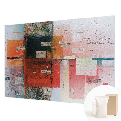 Large wall mural with an abstract composition