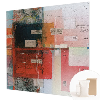 Large wall mural with an abstract composition