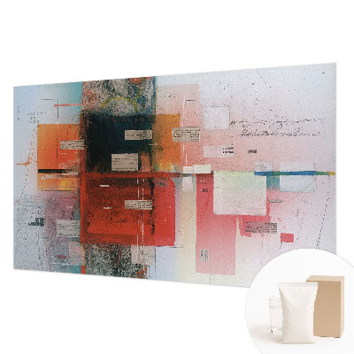 Large wall mural with an abstract composition