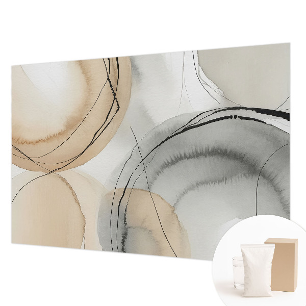 Large wall mural wallpaper featuring a geometric harmony design