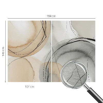 Large wall mural wallpaper featuring a geometric harmony design