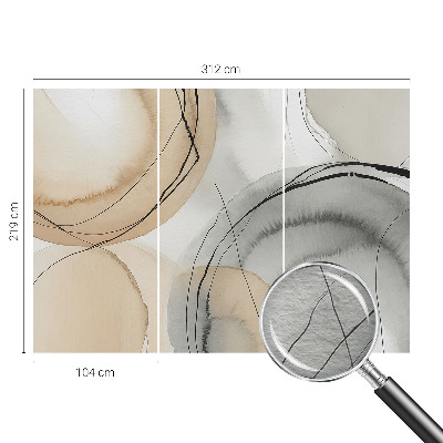 Large wall mural wallpaper featuring a geometric harmony design
