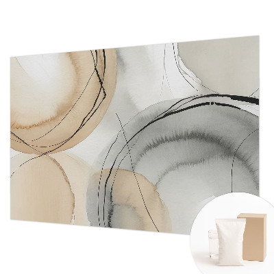 Large wall mural wallpaper featuring a geometric harmony design