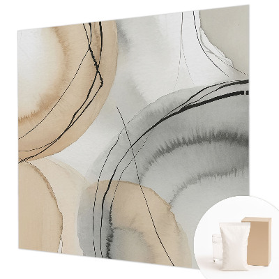 Large wall mural wallpaper featuring a geometric harmony design