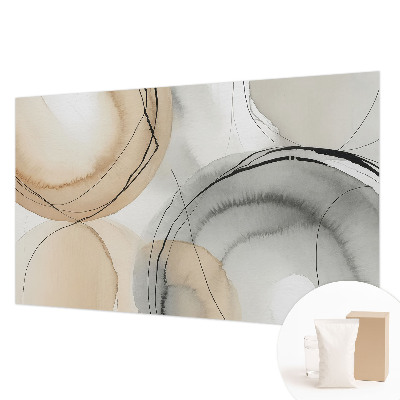 Large wall mural wallpaper featuring a geometric harmony design