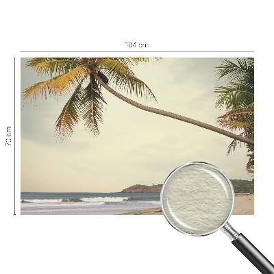 Modern wall mural for bedroom with a tropical landscape design