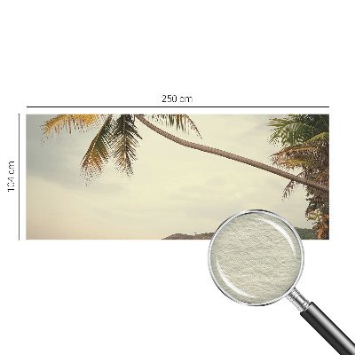 Modern wall mural for bedroom with a tropical landscape design