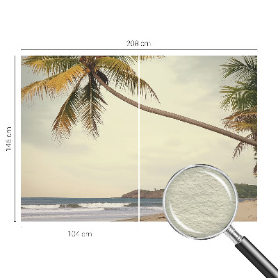 Modern wall mural for bedroom with a tropical landscape design